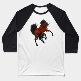 Rearing Majestic Horse Baseball T-Shirt